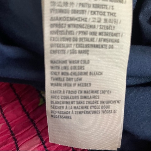 Hollister Skirt SZ S Navy Blue Summer Floral Mini Boho Cotton - Picture 9 of 15